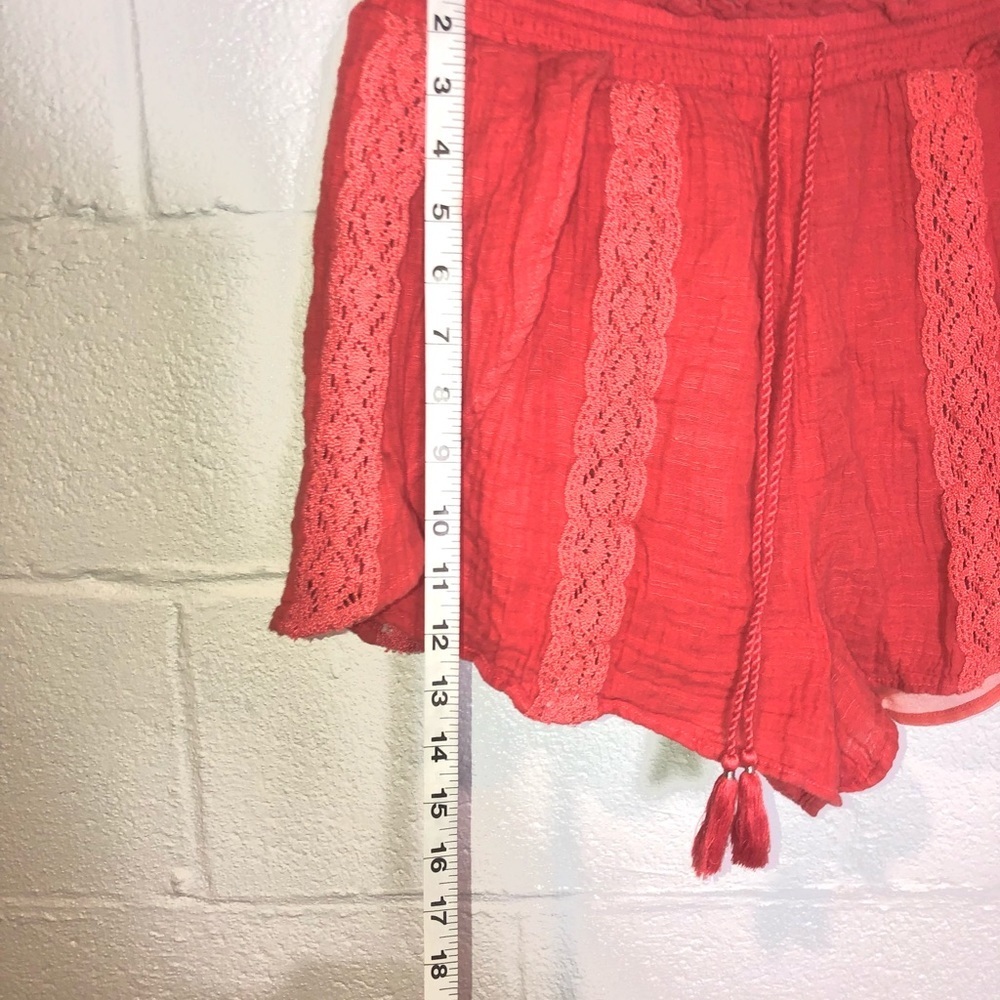 American Eagle Rust Crochet Shorts XL/TG - Picture 4 of 6